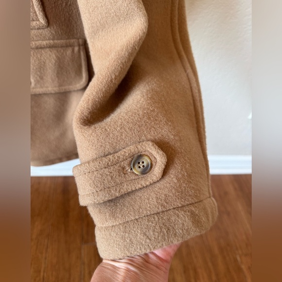 VTG Tibbett Jacket Mens 44 Tan-Brown Wool Blend Heavy Coat Made In England - Picture 4 of 14